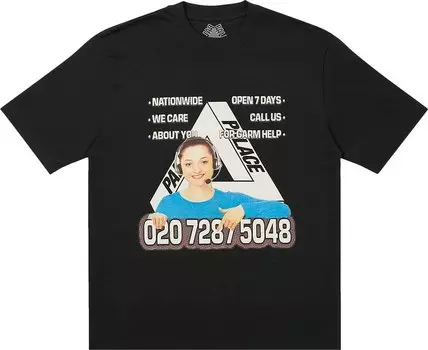 Футболка Palace Bell Man T-Shirt 'Black', черный