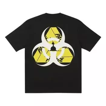 Футболка PALACE Bio Hazard Black Triangle Back Pattern Logo Short Sleeve Unisex, черный