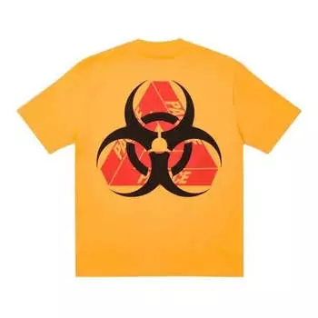 Футболка PALACE BIO HAZARD T-SHIRT ORANGE Triangle Back Pattern Logo Short Sleeve T-Shirt, оранжевый