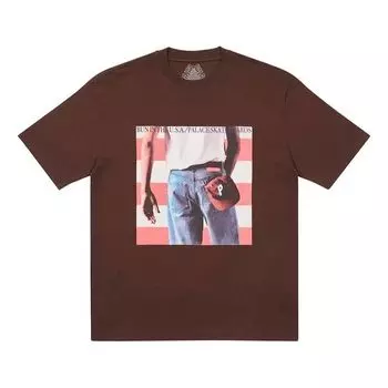 Футболка PALACE Born to Bun Character Casual Short Sleeve Unisex Brown, коричневый