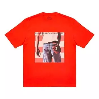 Футболка PALACE Born to Bun Printing Casual Short Sleeve Unisex Red, красный