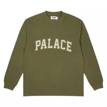 Футболка Palace Crack Me Up с длинными рукавами, темно-зеленая
