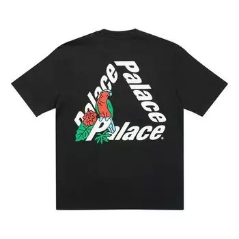 Футболка PALACE FW20 Parrot PALACE-3 T-Shirt Logo Alphabet Triangle Printing Short Sleeve Unisex Black, черный