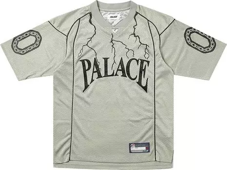 Футболка Palace Hesh Athletic Jersey 'Silver', серебряный