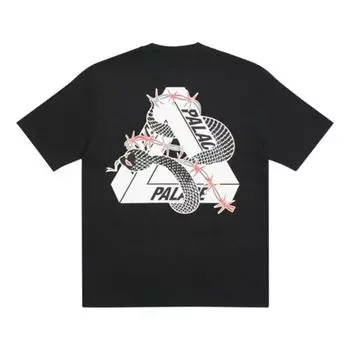 Футболка PALACE Hesh Mit Fresh Logo Round Neck Short Sleeve Unisex Black, черный