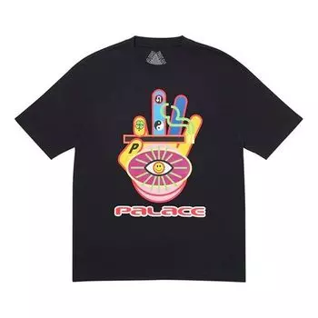 Футболка PALACE Hippy Cig T-Shirt Creative Pattern Printing Short Sleeve Unisex Black, черный