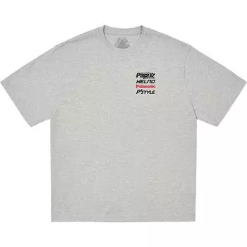Футболка Palace Racey T-Shirt 'Grey Marl', серый