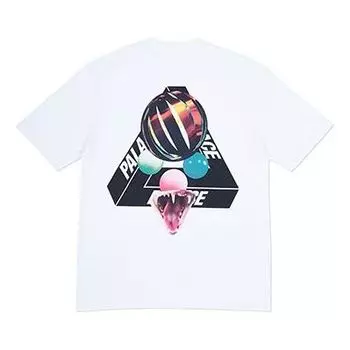 Футболка PALACE Sans Ferg T-Shirt White Glasses Back Logo Short Sleeve Unisex, белый
