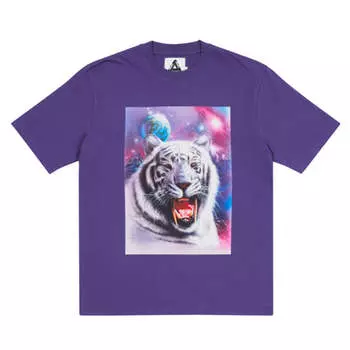 Футболка PALACE SS21 x AMG Crossover T-Shirt Purple White Pattern Back Logo Printing Short Sleeve Unisex, фиолетовый