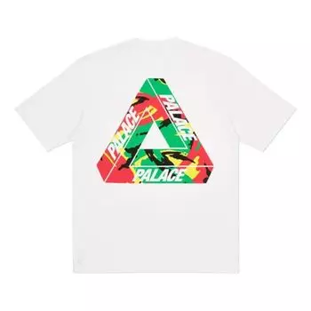 Футболка PALACE Tri-Camo T-Shirt Back Logo Printing Pattern Short Sleeve Unisex White, белый