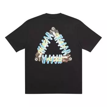 Футболка PALACE Tri-Pumping Pattern Printing Short Sleeve Unisex Black, черный