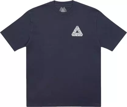 Футболка Palace Tri-Text T-Shirt 'Navy', синий