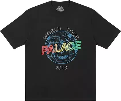 Футболка Palace World Tour T-Shirt 'Black', черный