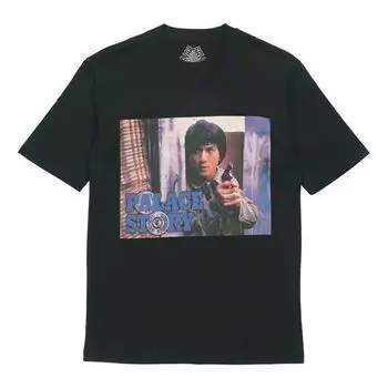 Футболка PALACE x Dragon Crossover Story T-Shirt Pattern Printing Short Sleeve Unisex Black, черный