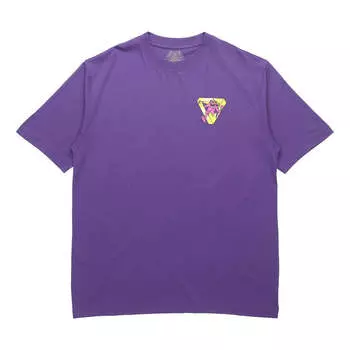 Футболка PALACE x M-Zone Crossover Small Tri-Ferg Pattern Short Sleeve Unisex Purple, фиолетовый