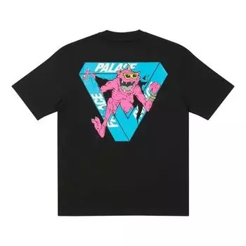 Футболка PALACE x M-Zone Crossover Small Tri-Ferg Pattern Cartoon Short Sleeve Unisex Black, черный