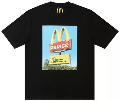 Футболка Palace x McDonald's Sign T-Shirt 'Black', черный