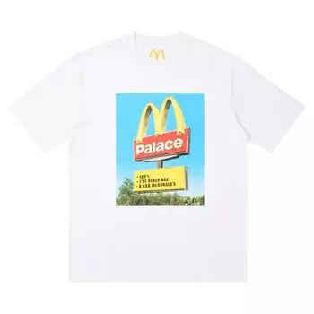 Футболка Palace x McDonald's Sign T-Shirt 'White', белый