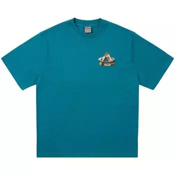 Футболка Palace x Oakley T-Shirt 'Petrol', синий