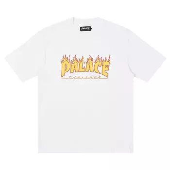 Футболка Palace x Thrasher 'White', белый