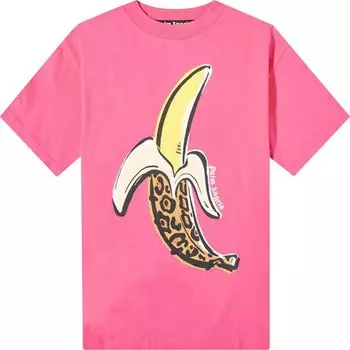 Футболка Palm Angels Banana Classic Tee 'Fuchsia/Yellow', розовый