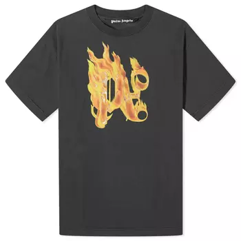 Футболка Palm Angels Burning PA Monogram, черный