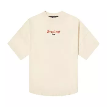 Футболка Palm Angels California Logo Over Tee 'Off White/Red', белый