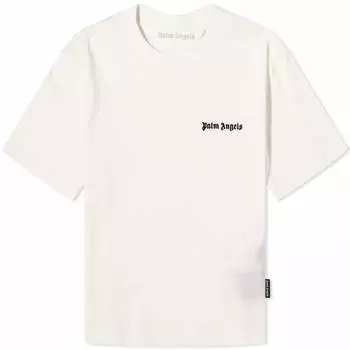 Футболка Palm Angels Classic Logo Fitted T-Shirt, белый