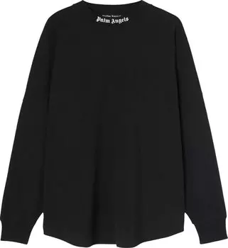 Футболка Palm Angels Classic Logo Over Tee 'Black/White', черный