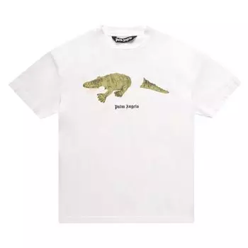 Футболка Palm Angels Croco Classic Tee 'White/Green', белый