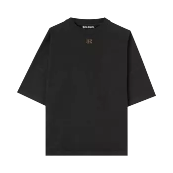 Футболка Palm Angels Foggy Logo Over 'Black/White', черный