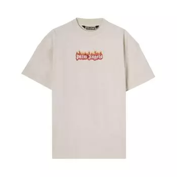 Футболка Palm Angels GD Burning Logo Classic Tee 'Off White', белый