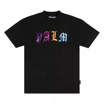 Футболка Palm Angels Gothic Logo Tee Black/Multicolor, черный
