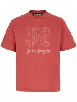 Футболка Palm Angels из хлопка большого размера, красный