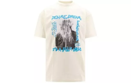 Футболка Palm Angels из хлопка, кремовый
