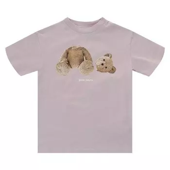 Футболка Palm Angels Kids Broken Bear T-Shirt Lilac/Brown, фиолетовый