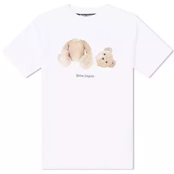 Футболка Palm Angels Kill The Bear, белый/коричневый