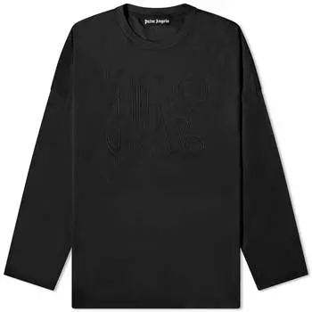 Футболка Palm Angels Monogram Statement Long Sleeve, черный