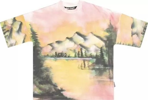 Футболка Palm Angels Mountain Panorama Loose Tee 'Multicolor', разноцветный