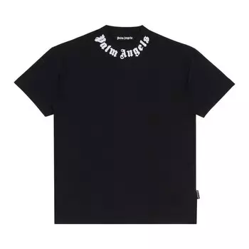 Футболка Palm Angels Neck Logo Tee, цвет Black/Off White