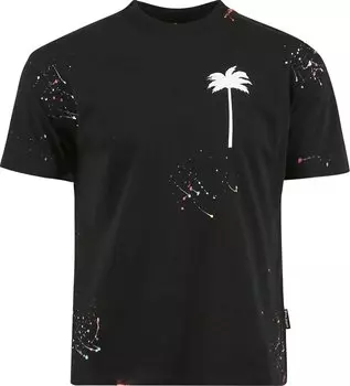 Футболка Palm Angels PXP Painted Classic Tee 'Black/White', черный