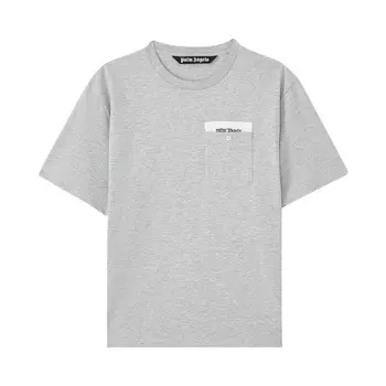 Футболка Palm Angels Sartorial Tape Crewneck T-Shirt, цвет Grey/Off White