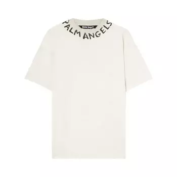 Футболка Palm Angels Seasonal Logo Vintage Tee 'White/Black', белый