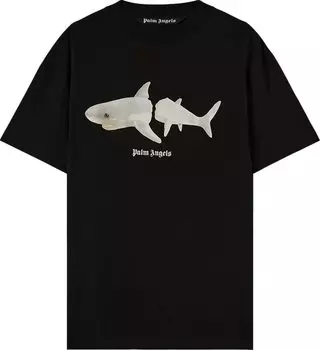Футболка Palm Angels Shark Classic Tee 'Black/White', черный