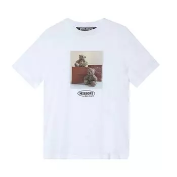 Футболка Palm Angels x Missoni Bear Tee 'White/Black', белый