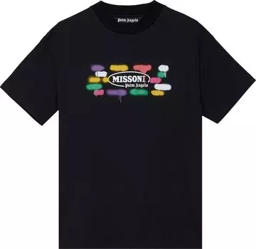 Футболка Palm Angels x Missoni Sport Tee 'Black/White', черный