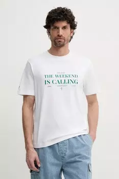 Футболка PALMER из хлопка Pepe Jeans, белый