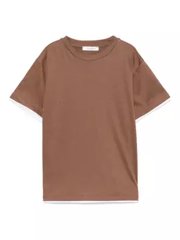Футболка Paolo Pecora Kids из мягкого джерси, коричневый