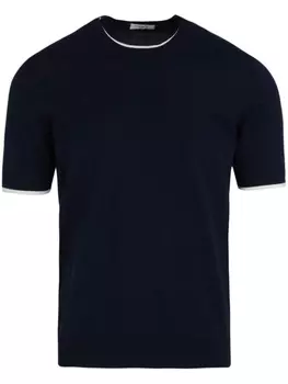 Футболка Paolo Pecora с контрастной отделкой, синий