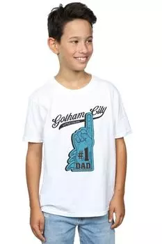 Футболка «Папа с Бэтменом номер один» DC Comics, белый